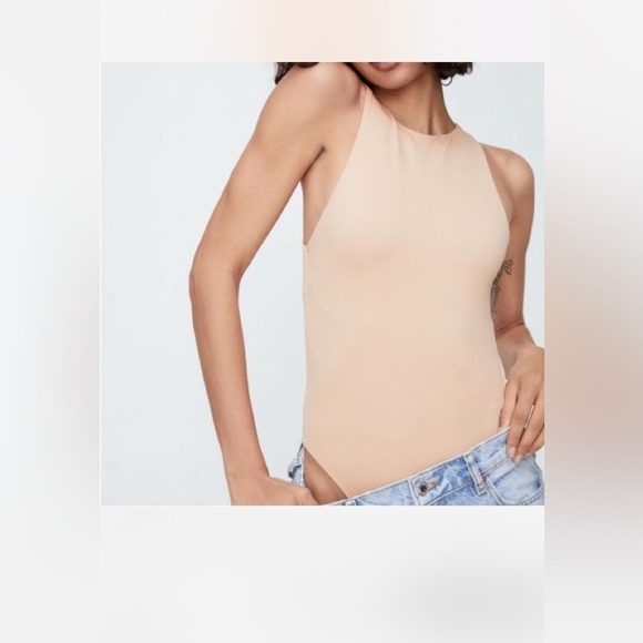Zara Tops - Zara Women's Tan Sleeveless Bodysuit Size Large